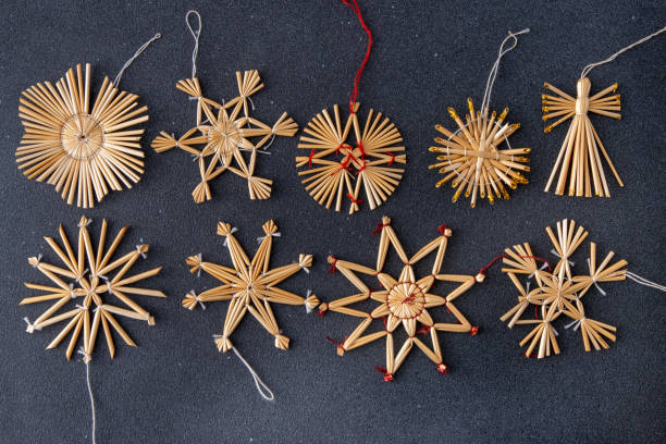 istock Straw Star Decoration for Christmas tree 2203833023