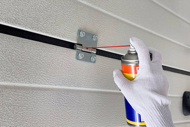 Lubrication of sectional doors.