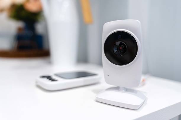 istock A camera for tracking a sleeping child, a baby monitor 2203835971