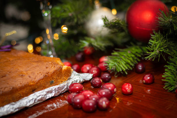 Cherry cake on white background table