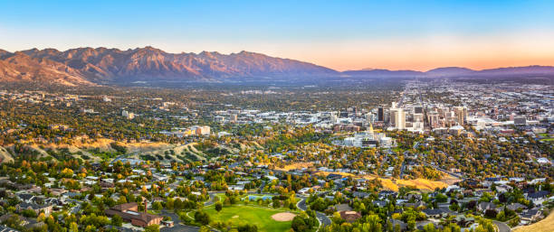 istock Salt Lake City skyline panorama at sunset 2203848826