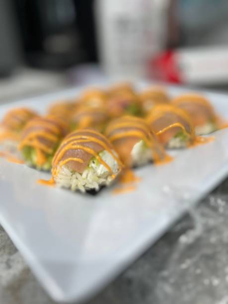Smoked Salmon Sushi made at Home.