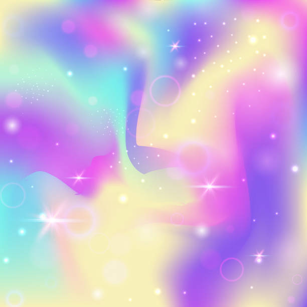 istock Girl Pattern. Pink Magic Gradient. Unicorn Background. Iridescent Blurred Mesh. Purple Mystical Invitation. Lilac Fantasy Hologram. Rainbow Texture. Party Girl Pattern. 2203869076