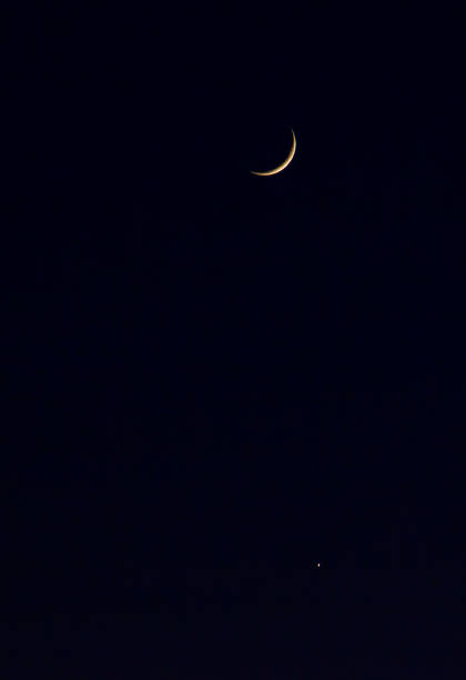 istock Night sky landscape and moon, stars, Ramadan 2203869996