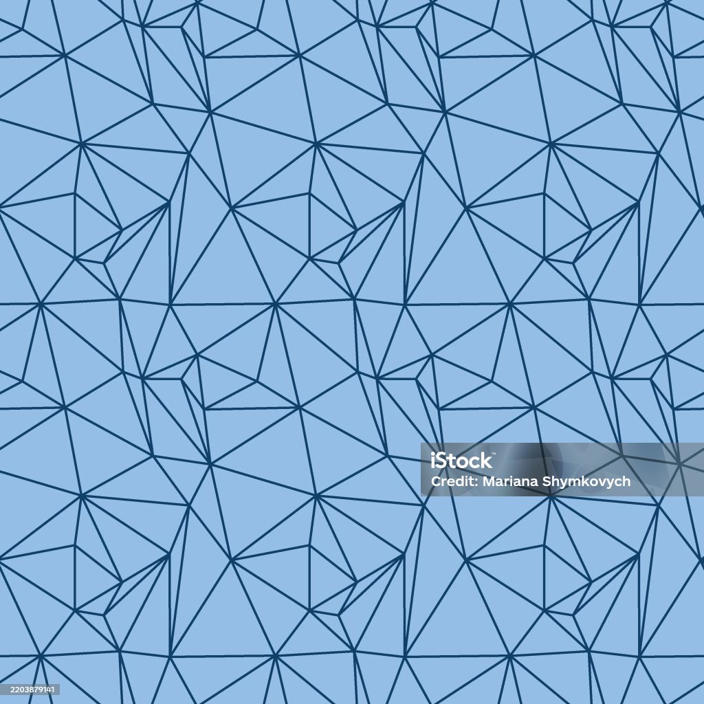 Complex Geometric Pattern In Light Blue Featuring Interlocking ...