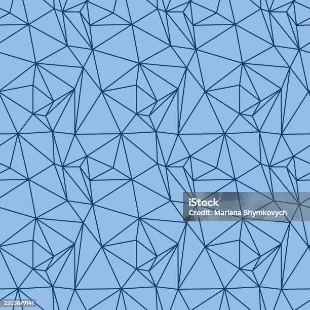 Complex Geometric Pattern In Light Blue Featuring Interlocking ...
