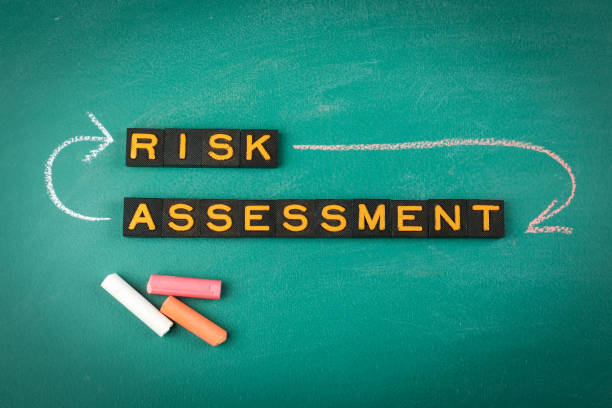 istock Risk Assessment Concept with Chalkboard and Letter Tiles 2203886929