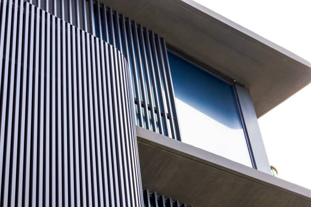 istock Closeup top part of modern house, background with copy space 2203887404