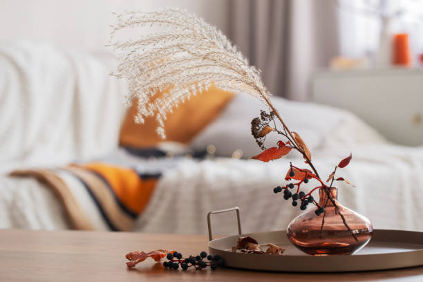 istock cozy home interior with autumn decoration 2203890849