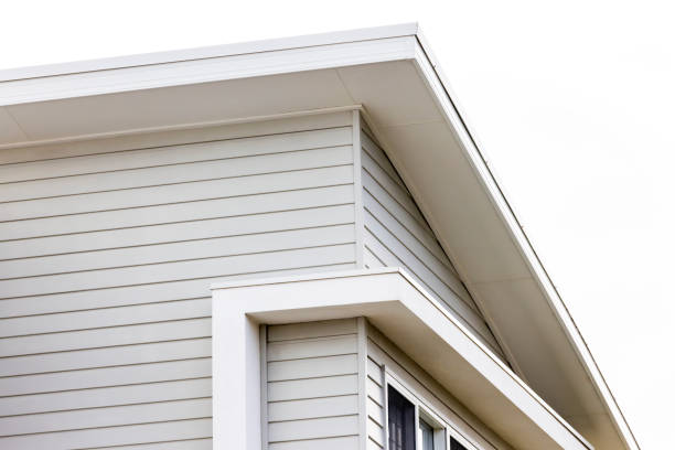 istock Closeup top part of modern house, background with copy space 2203892337