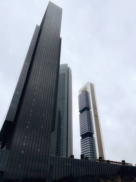 Madrid, Spain - March 14 , 2025Skyscraper - glass building .Corporate Buildings. Skyscraper located in Madrid city, Spain.