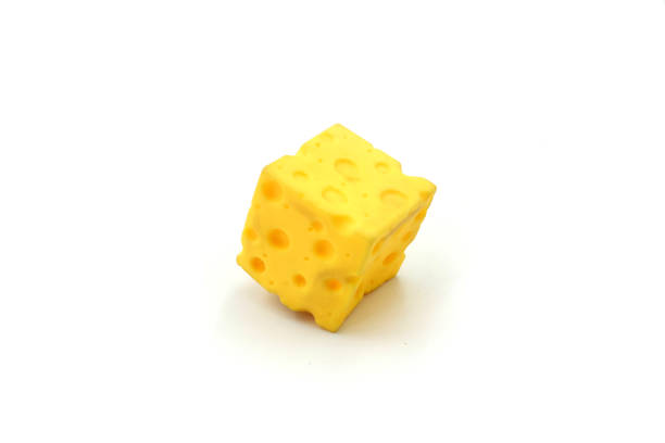 cheese shaped children's toy, isolated on white
