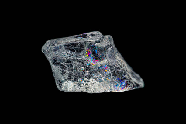 istock Closeup natural rough rainbow aquamarine gemstone 2203906559