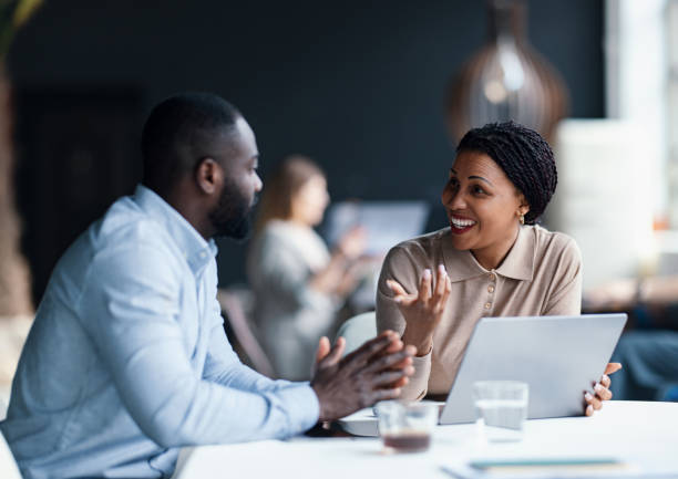 istock Professional Discussion in a Business Setting With Laptops and Collaboration 2203913892