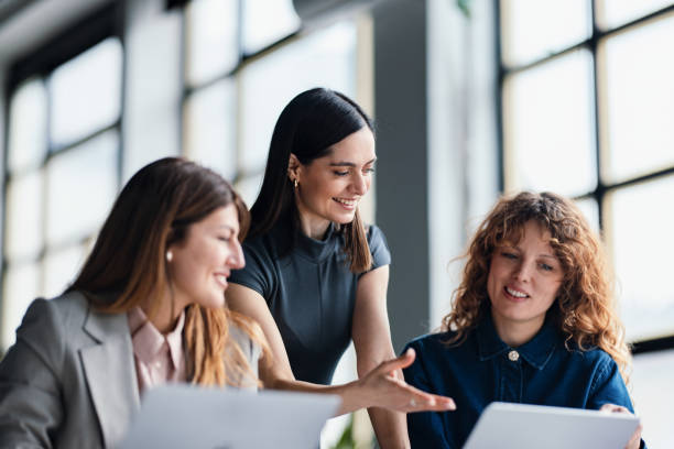 istock Team Collaboration in Modern Office Environment Fostering Innovation and Creativity 2203913943