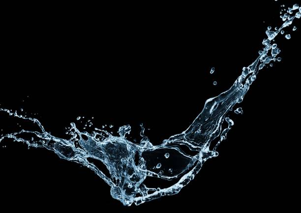 istock 3d illustration of abstract blue water splashes on black background 2203920147