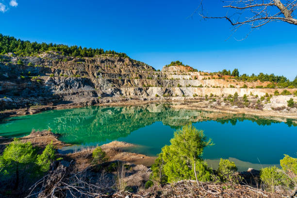 istock Artificial Lake in Abandoned Evia Quarry 2203920305