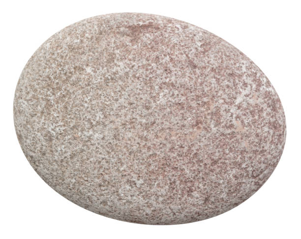 istock A pebbles rock with a rough surface Isolated on white background 2203932523