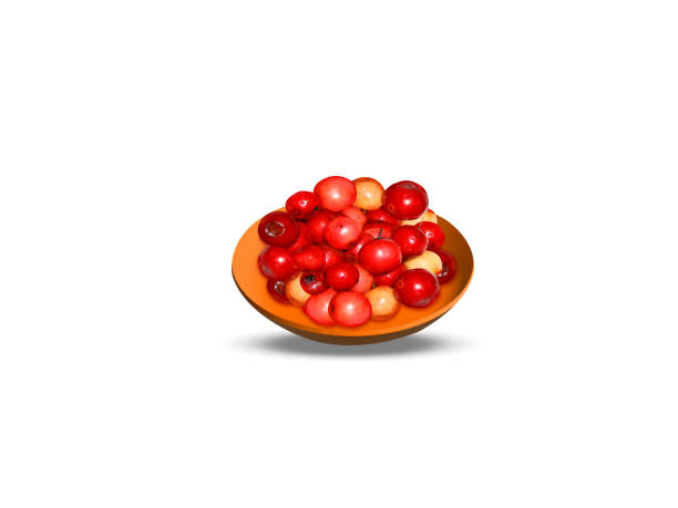 Acerola fruit close up on background