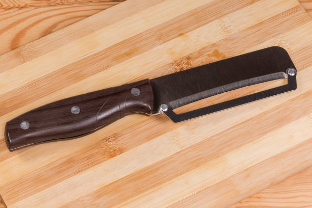 istock Knife with guide bar for precise slicing on cutting board 2203935699