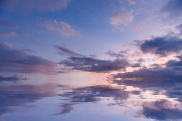 The sunset over the sea