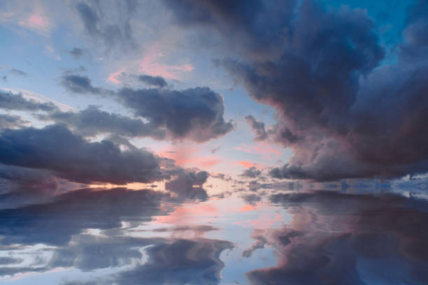 The sunset over the sea