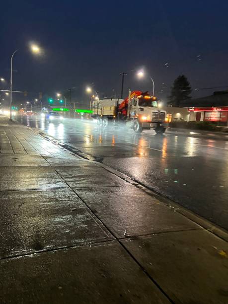 istock Truck Rainy Night 2203938797