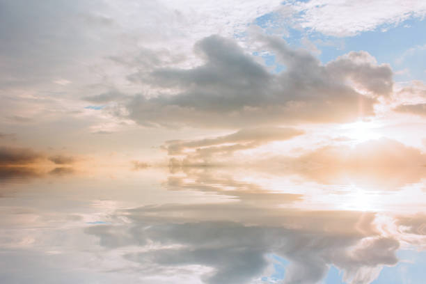 Sunrise scenery and romantic cloud scenery at Pingtan Beach, Fujian Province
