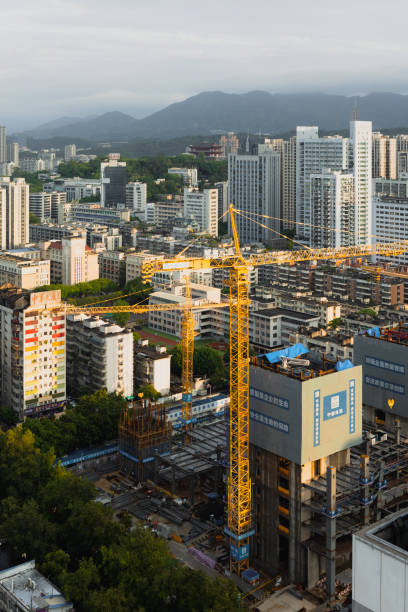 istock Construction sites in the city center, high-rise building construction 2203941361