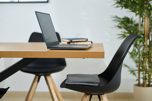 istock Modern Home Office with Laptop and Minimalist Design for Remote Work Inspiration 2203942717