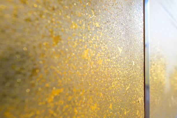 istock Gold leaf sliding doors 2203946282