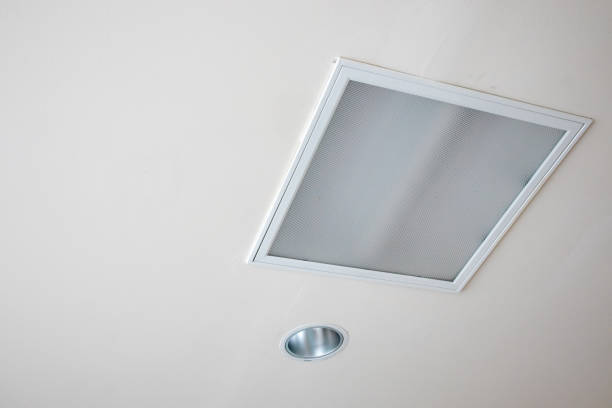 Recessed lights in the room