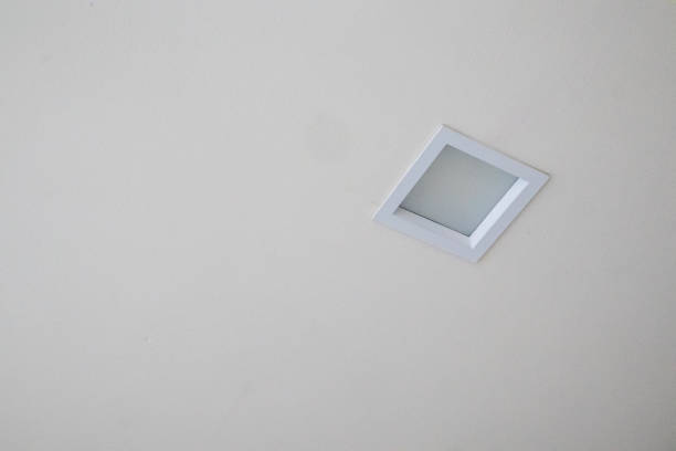 Recessed lights in the room