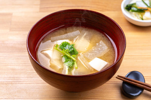 istock Tofu and radish miso soup 2203957770
