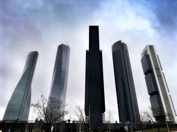 Las 5 torres en la zona financiera de Madrid