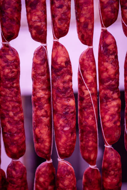 istock Chorizo in a butcher shop. 2203965239
