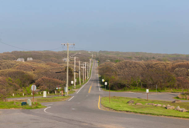 istock aquinnah massachusetts empty road in springtime 2203970529