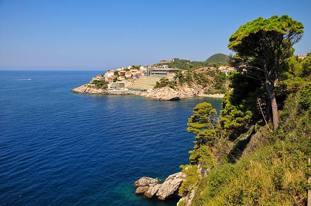 Beautiful beach on the Adriatic Sea in Dubrovnik