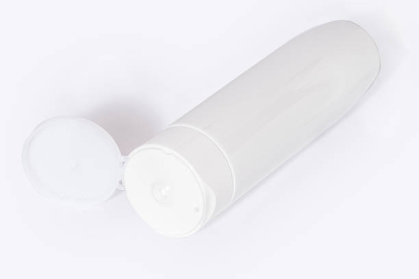 istock Refillable Plastic Bottle for Shampoo or Liquid Cosmetics on White Background – Minimalist Packaging 2203993482