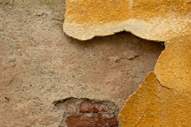 istock Yellow peeled off facade, Czechia 2203995669