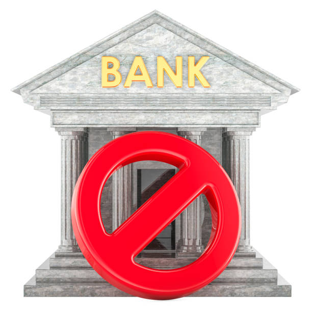 High quality 3d render of a bank icon isolated on white background. Horizontal composition with copy space. Clipping path is included.