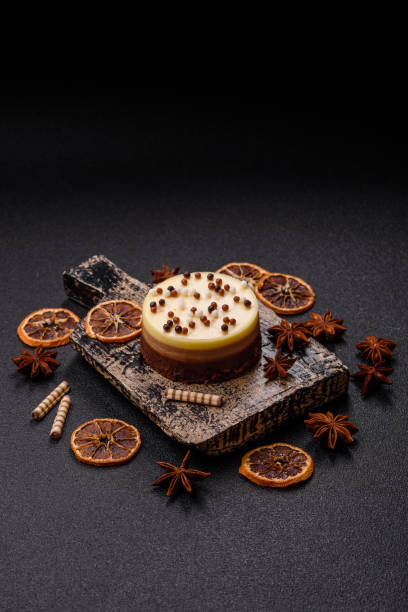 istock Sweet round tart three chocolates 2203999243