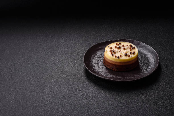 istock Sweet round tart three chocolates 2203999302