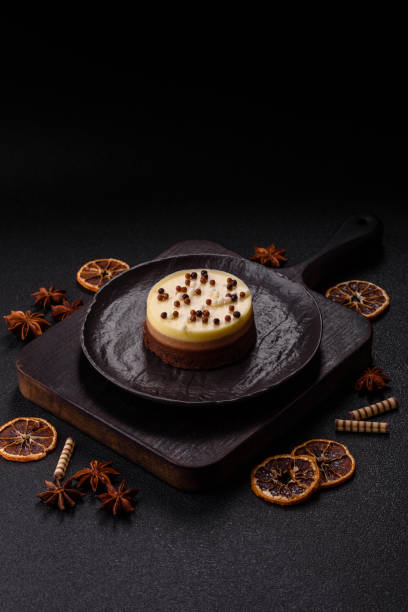 istock Sweet round tart three chocolates 2203999315