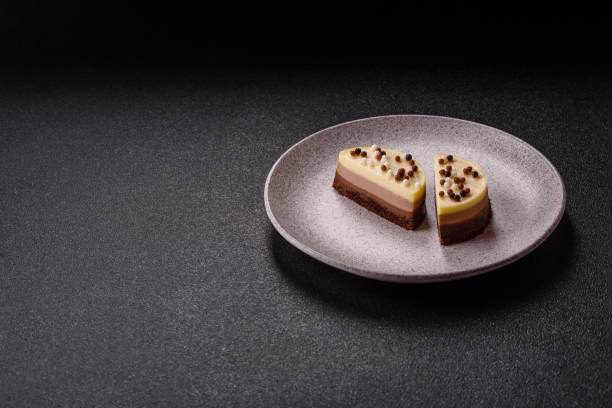 istock Sweet round tart three chocolates 2203999354