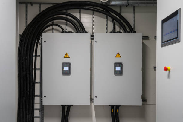istock Electrical input unit in a biofuel boiler house 2204000283
