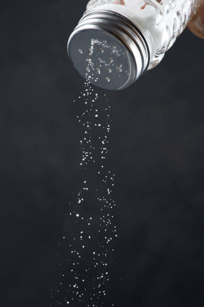 istock Organic salt on black background 2204010869
