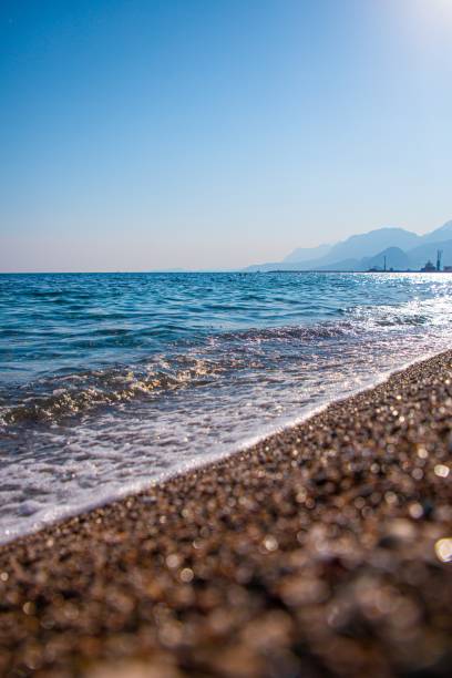 istock Scenic Afternoon Beach View in Antalya with Mountain Horizon 2204012504