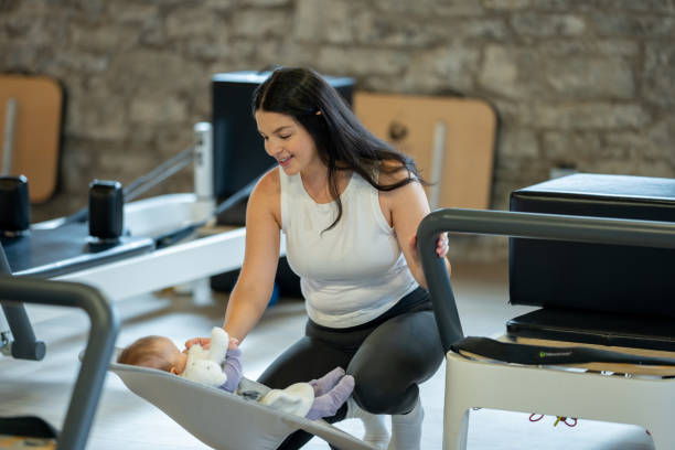 istock Mom & Baby Pilates 2204036509