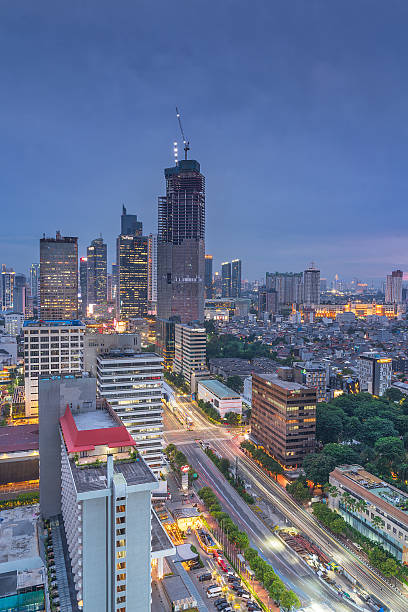 istock Sunset in Jakarta Around Thamrin Street 2204041889